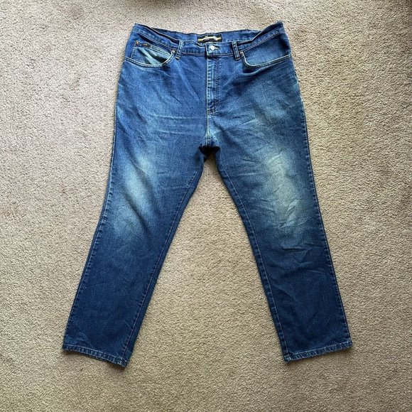 Lee Jeans Men’s Sz 40x32 Regular Fit Straight Leg Blue Medium Wash Denim - Picture 2 of 14